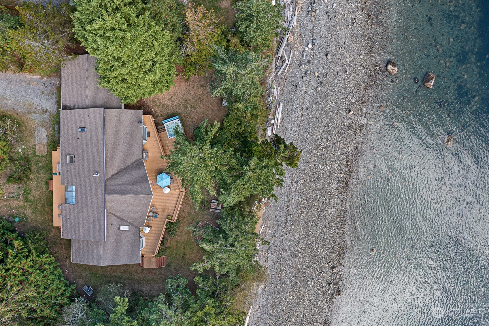 1045 Port Stanley Road Lopez Island, WA 98261 - Photo 40 of 40 an aerial view of a house with outdoor space