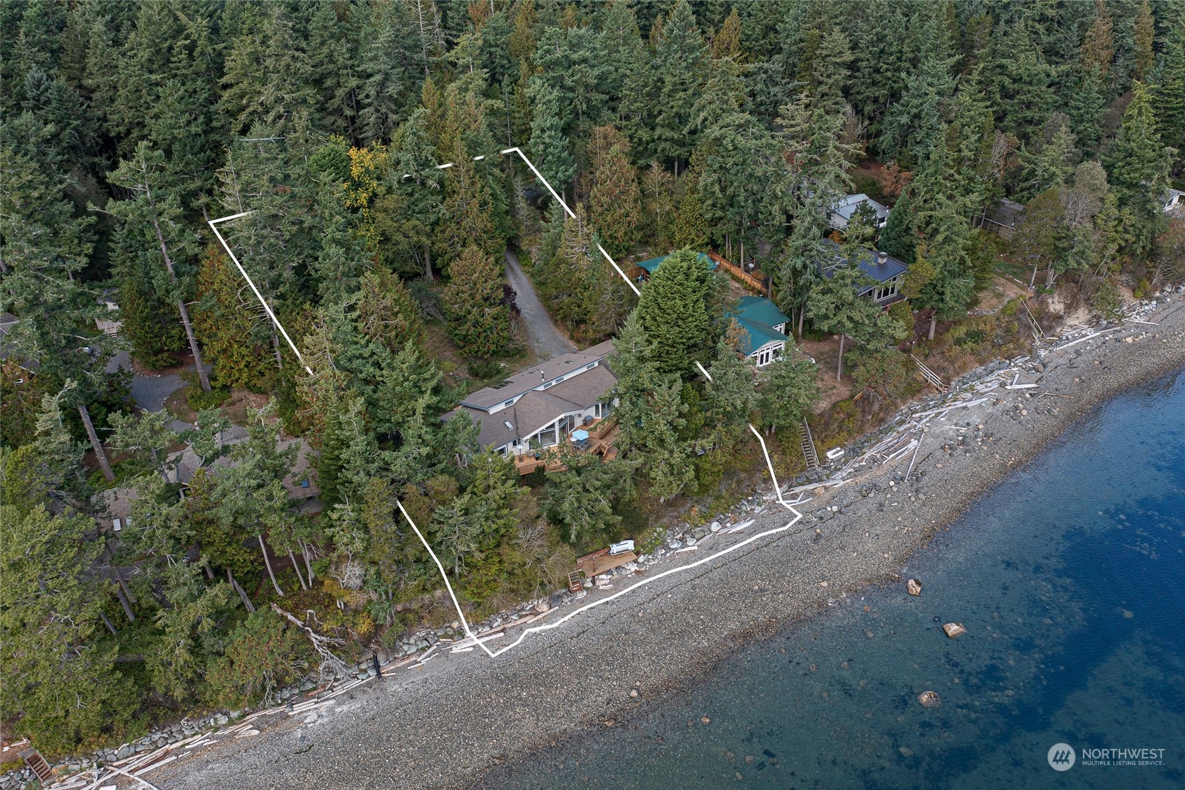 1045 Port Stanley Road Lopez Island, WA 98261 - Photo 5 of 40 an aerial view of a house with a yard