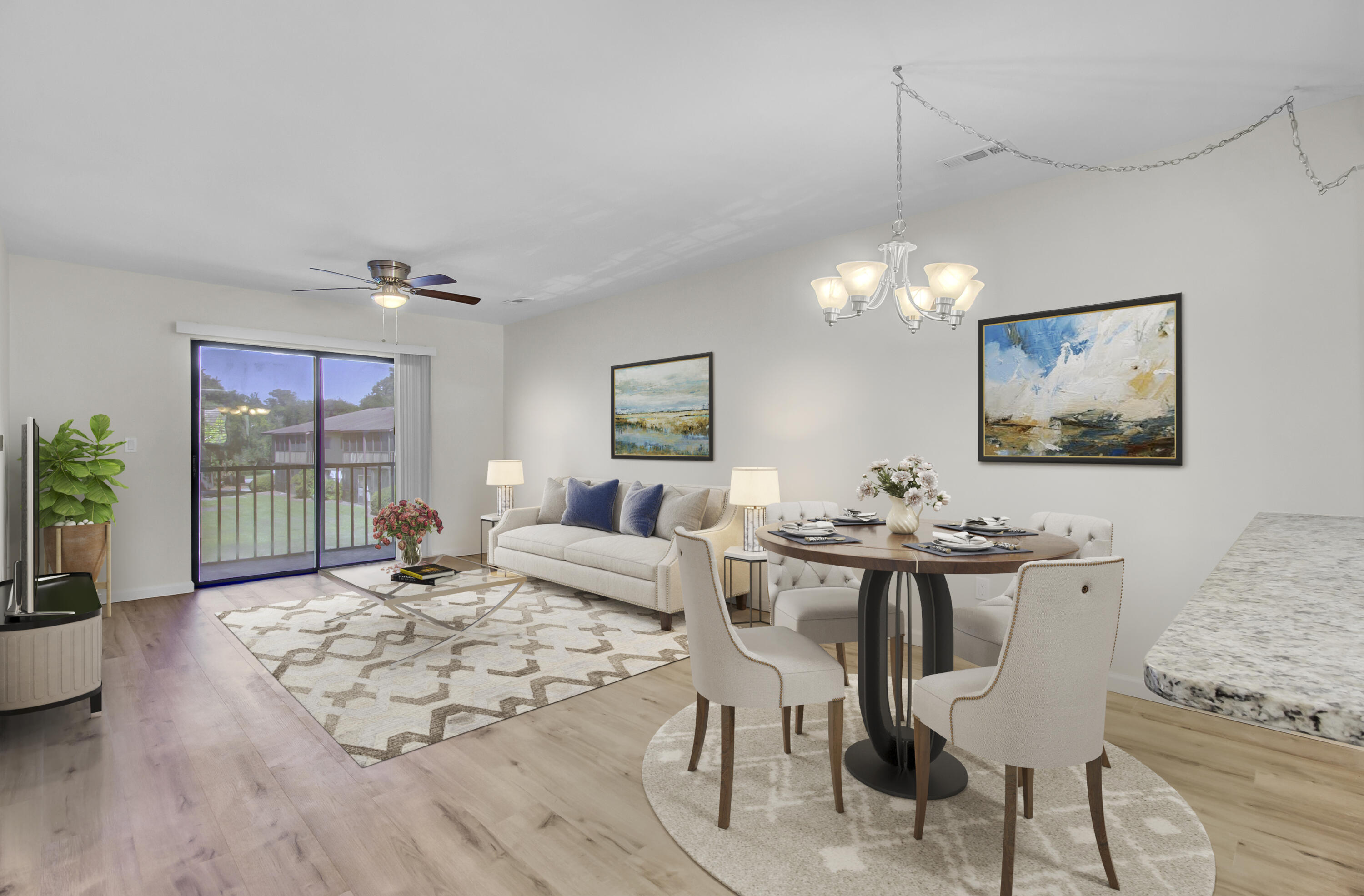 2182 Bees Ferry Road, Unit G Charleston, SC 29414 - Photo 12 of 34 Diningroom_in_front_and_livingroom_in_ba