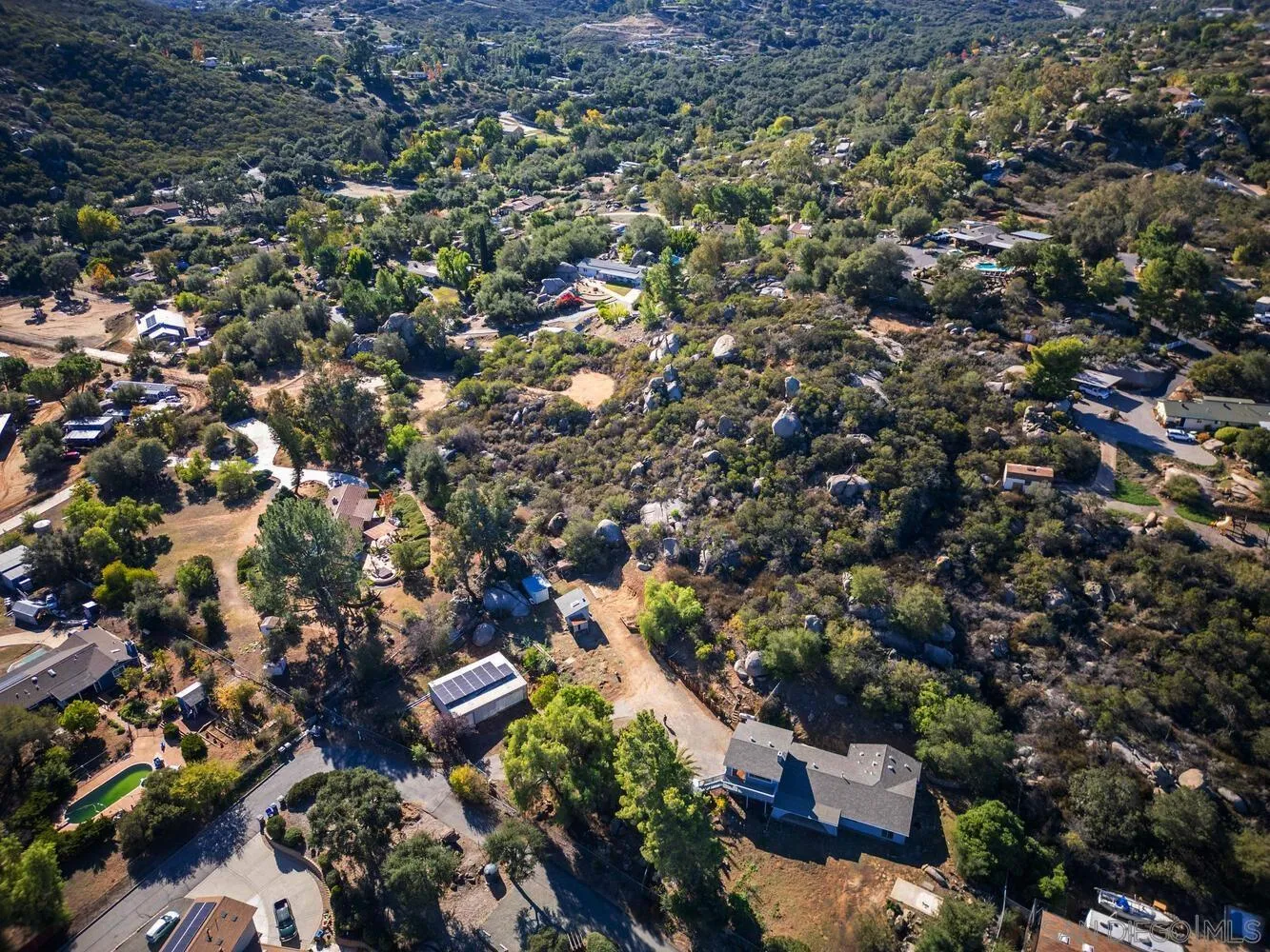 18435 Chablis Road Ramona, CA 92065 - Photo 48 of 49 an aerial view of a houses with a yard