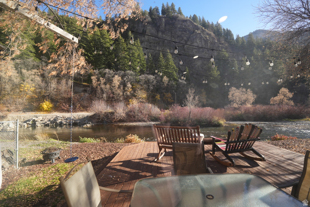3711 North Canyon Road Provo, UT 84604 - Photo 29 of 42 Wooden deck featuring a water view