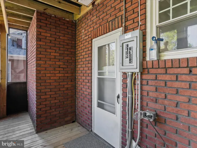 a view of front door of house