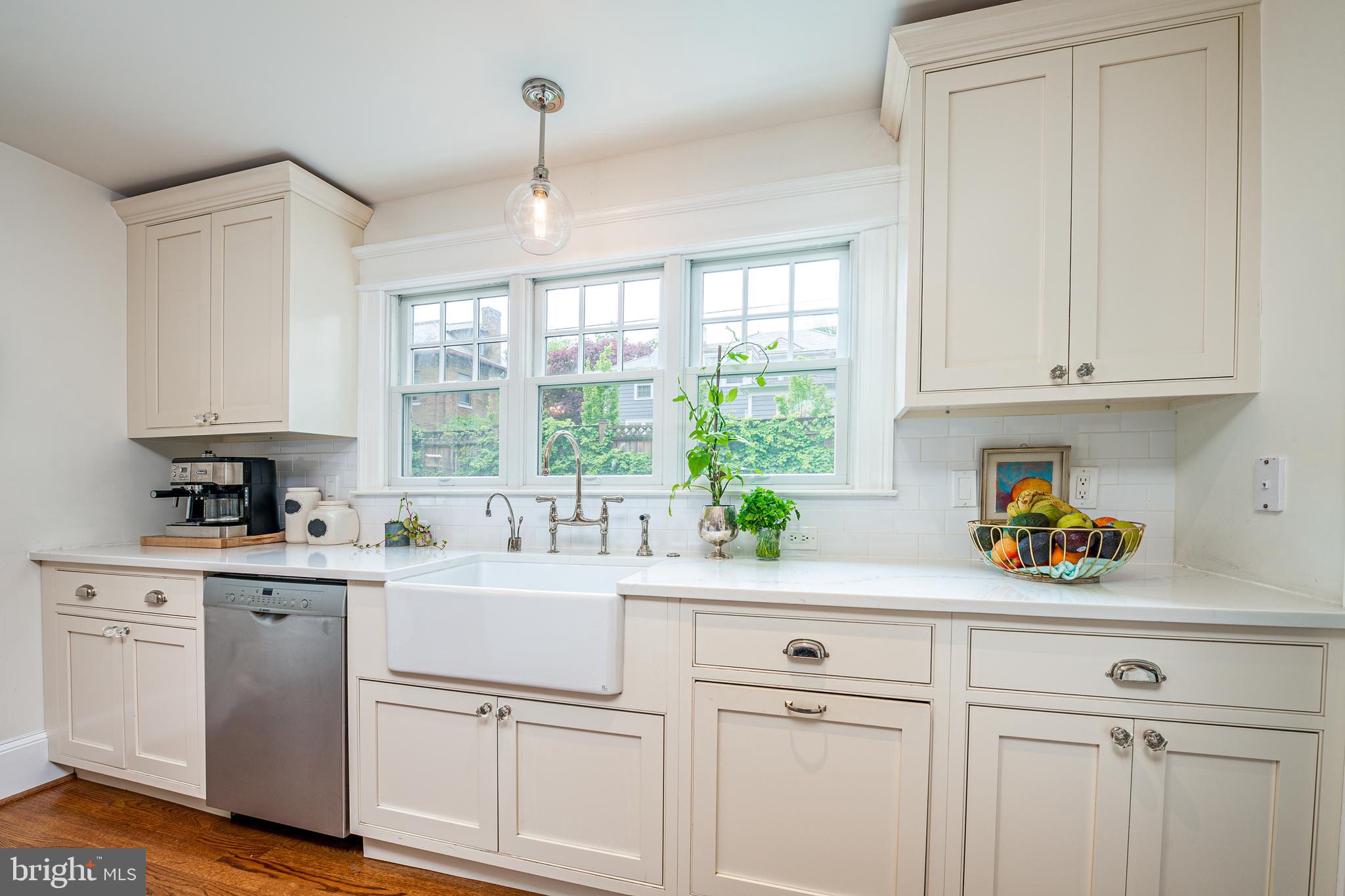 3806 Military Road Northwest Washington, DC 20015 - Photo 14 of 50 New countertops throughout with backyard view