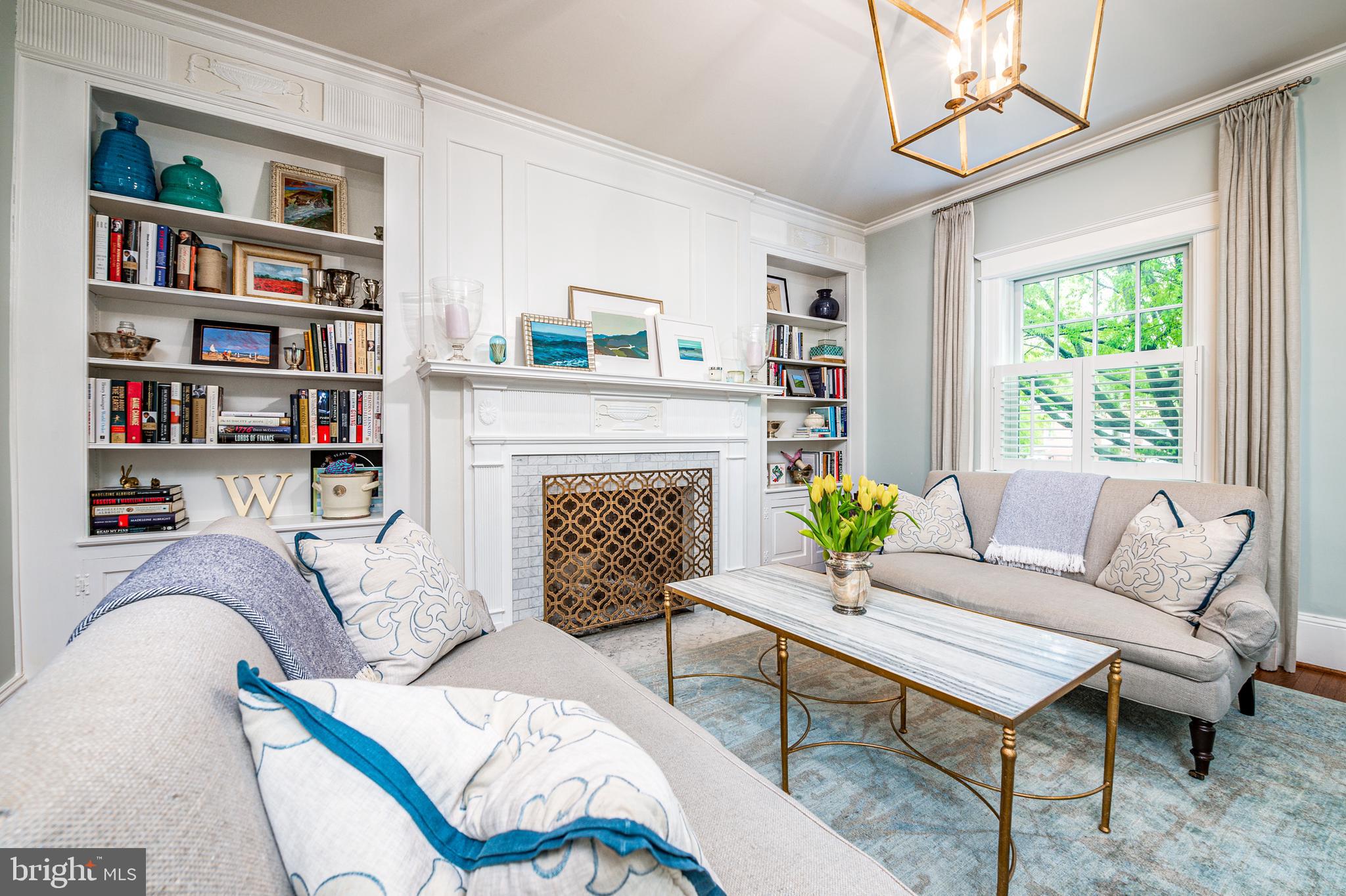 3806 Military Road Northwest Washington, DC 20015 - Photo 7 of 50 Beautiful built-ins and wood burning fireplace