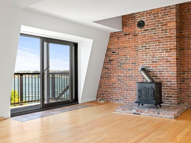 a view of a brick wall of the building