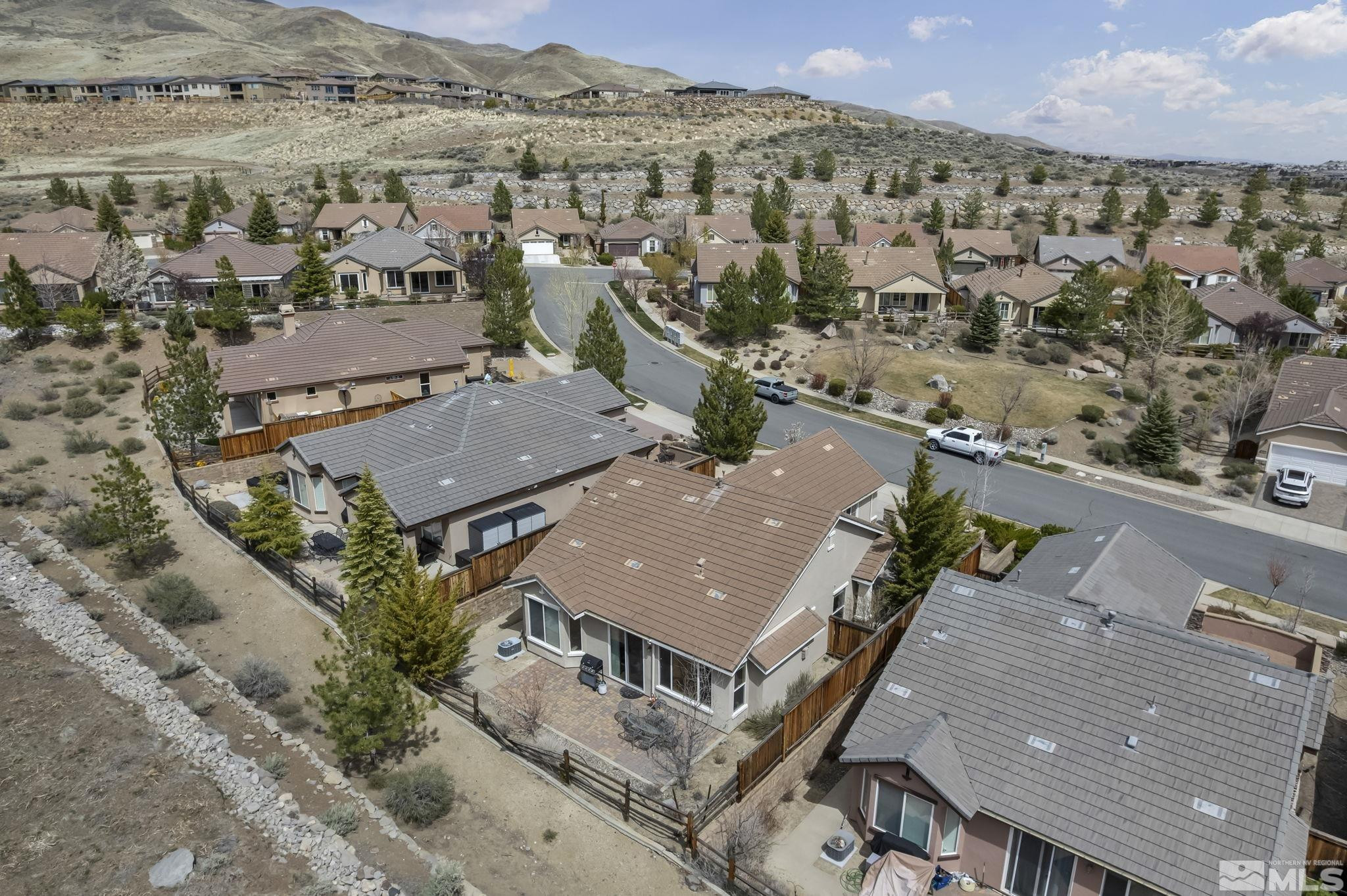 1925 Trail Creek Way Reno, NV 89523 - Photo 37 of 39 an aerial view of residential houses with outdoor space