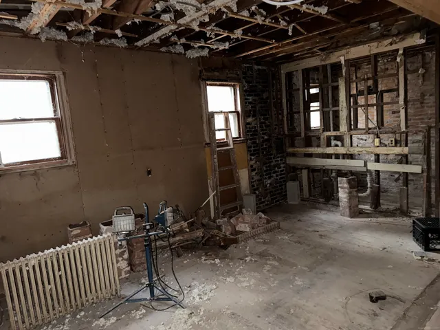 an outdoor space with patio furniture