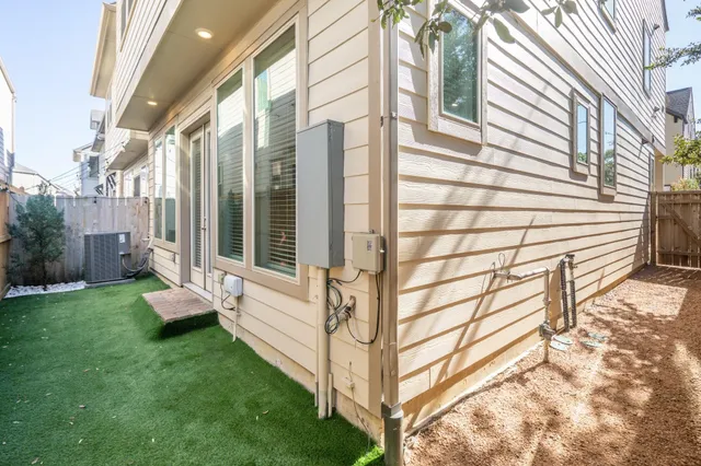 a view of porch with seating space