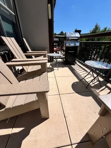 a view of sky from a balcony