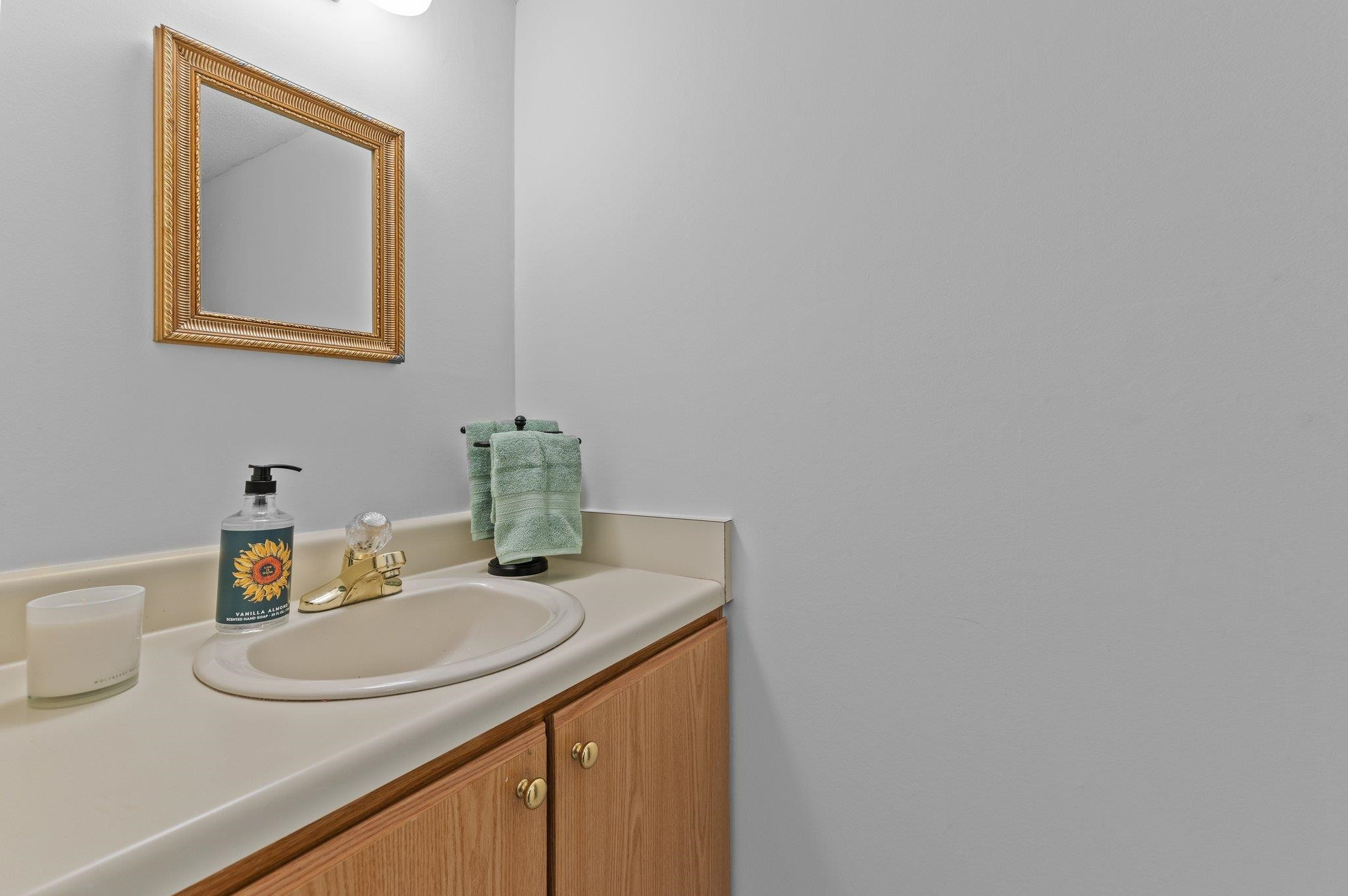 1209 Manassas Court, Unit B Raleigh, NC 27609 - Photo 9 of 34 a bathroom with a sink and a mirror