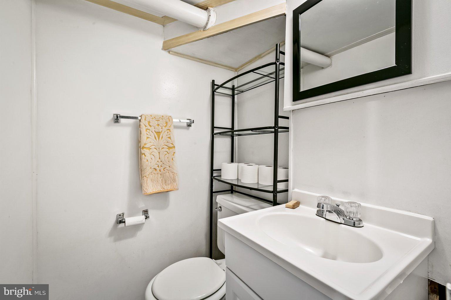 620 Overbrook Road Baltimore, MD 21212 - Photo 50 of 53 a bathroom with a sink mirror and toilet