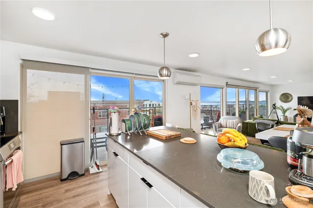 a view of a terrace with furniture