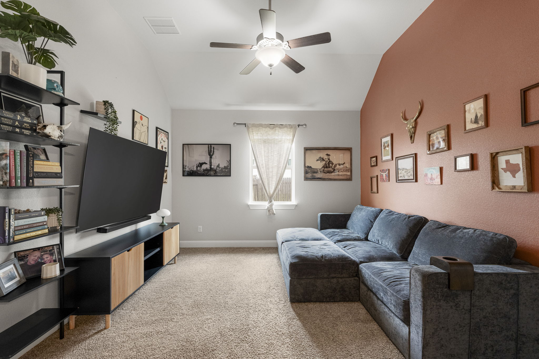 772 Founders Ridge Dripping Springs, TX 78620 - Photo 7 of 40 The secondary living area provides incredible flexibility for a media room, playroom, or wellness space, and connects the 2 secondary bedrooms.
