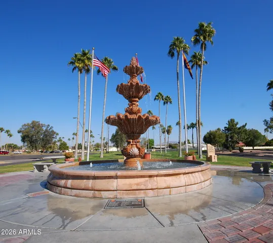 a view of a bench in a yard