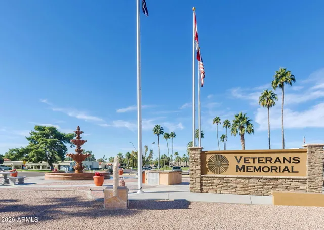 a view of outdoor space with signage