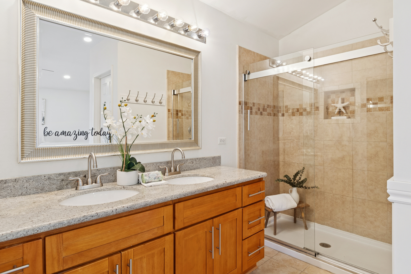 206 Sparrow Lane Bolingbrook, IL 60490 - Photo 12 of 22 a bathroom with a granite countertop sink mirror toilet and bathtub