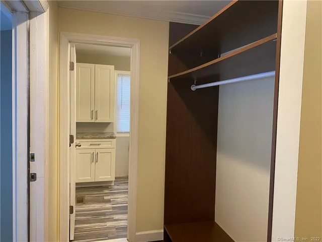 a room with storage and utility