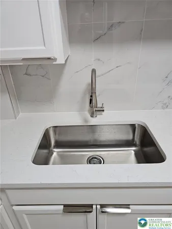 a close view of sink and tap
