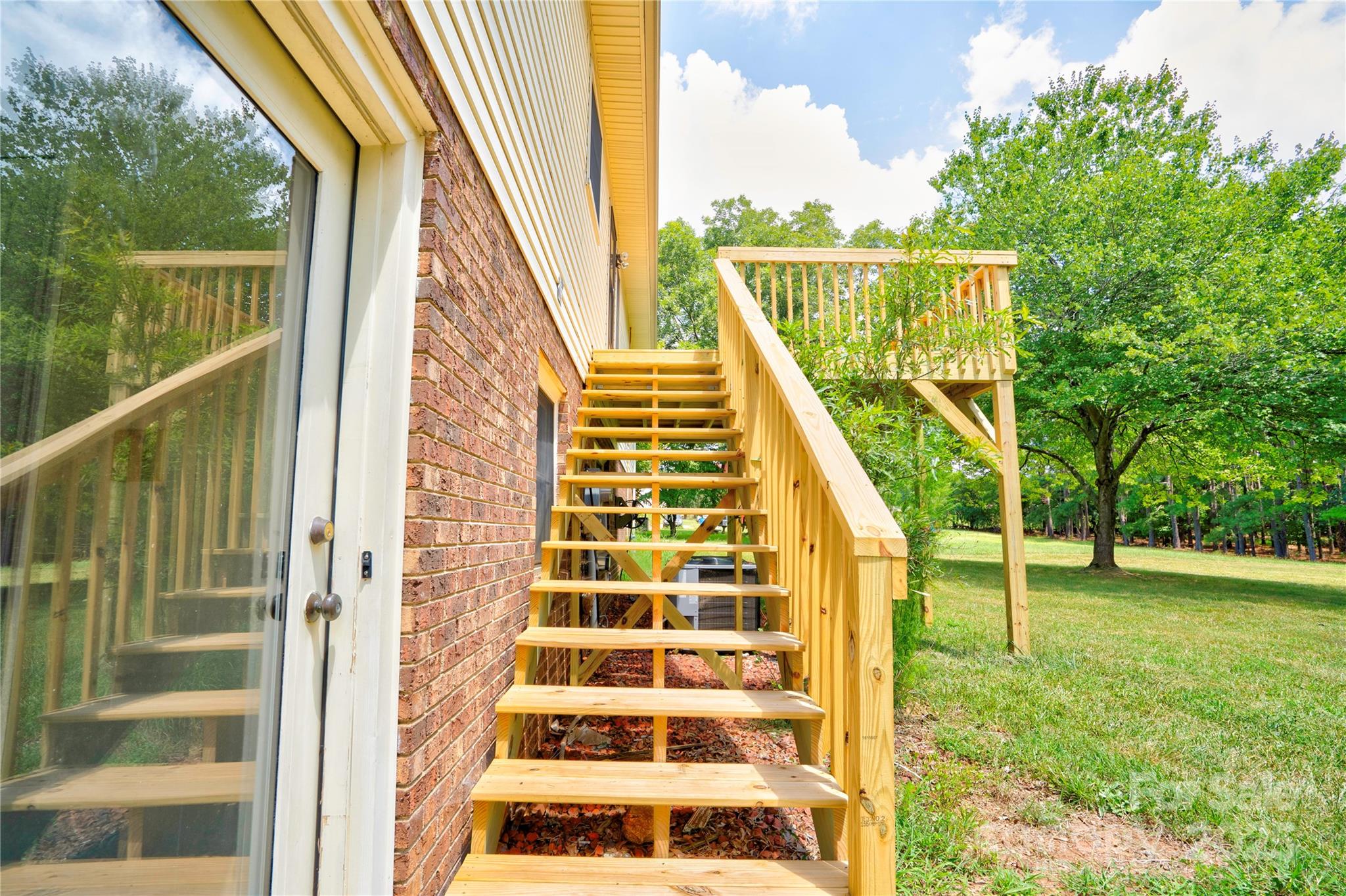 145 Ball Park Road Lawndale, NC 28090 - Photo 32 of 37 a view of a balcony with a swimming pool