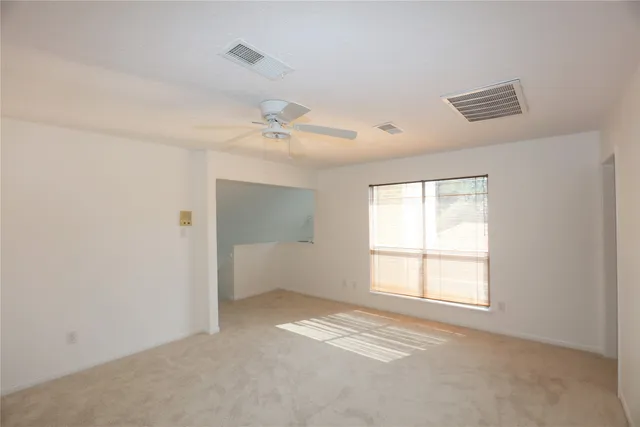 an empty room with a window