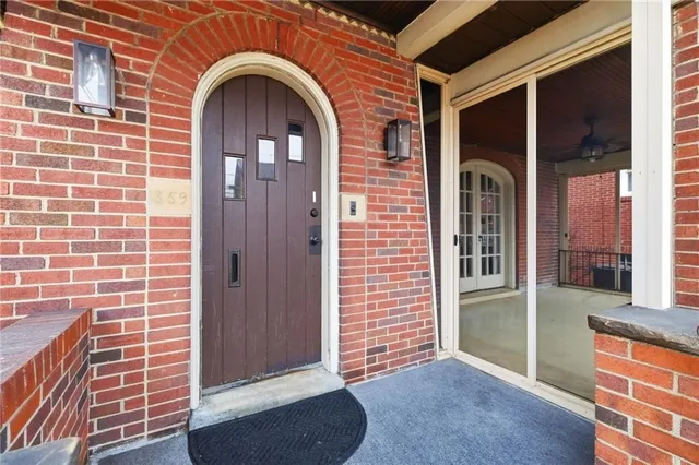 a view of front door of house