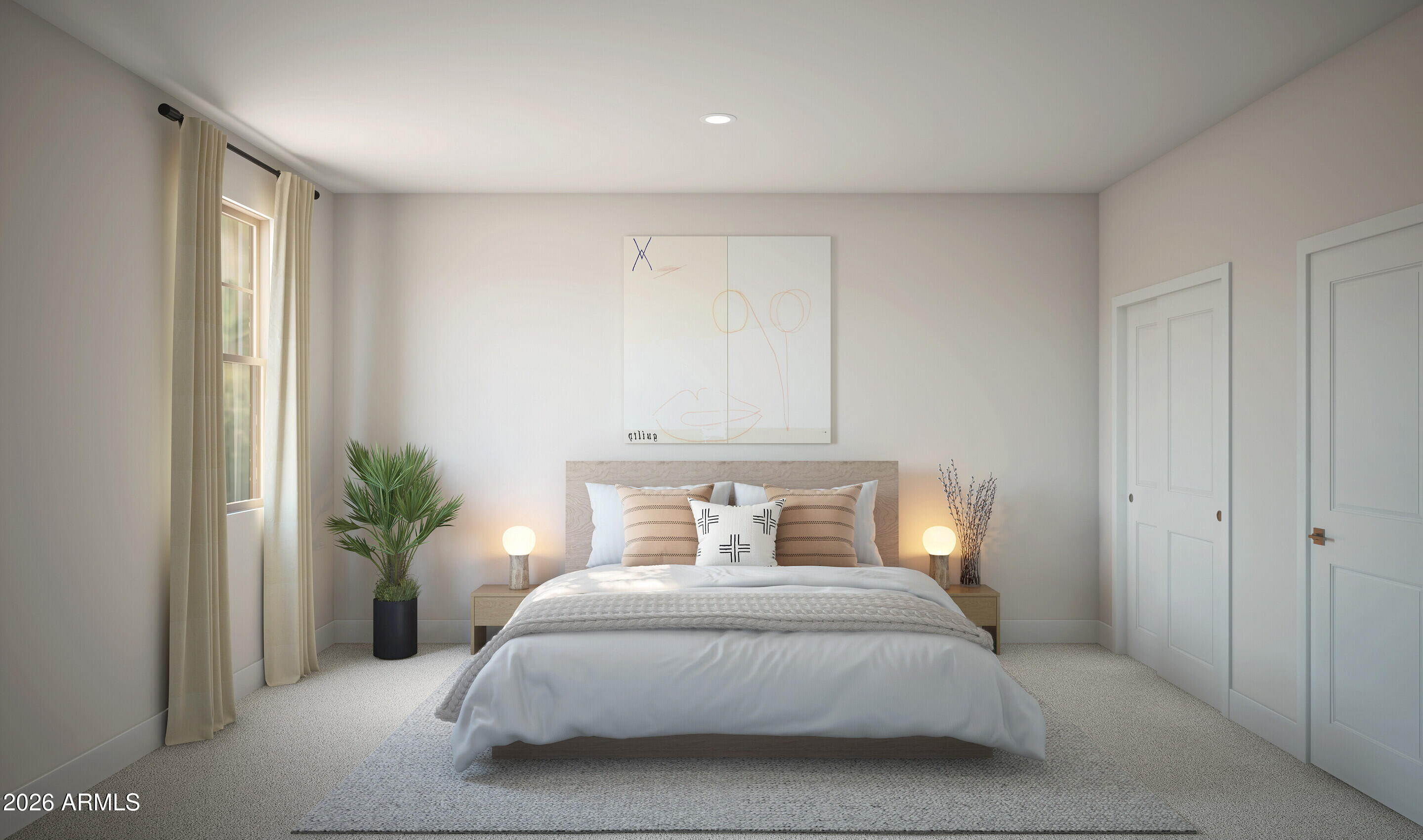 7760 West Sands Road Glendale, AZ 85303 - Photo 9 of 20 a bedroom with a bed and a potted plant