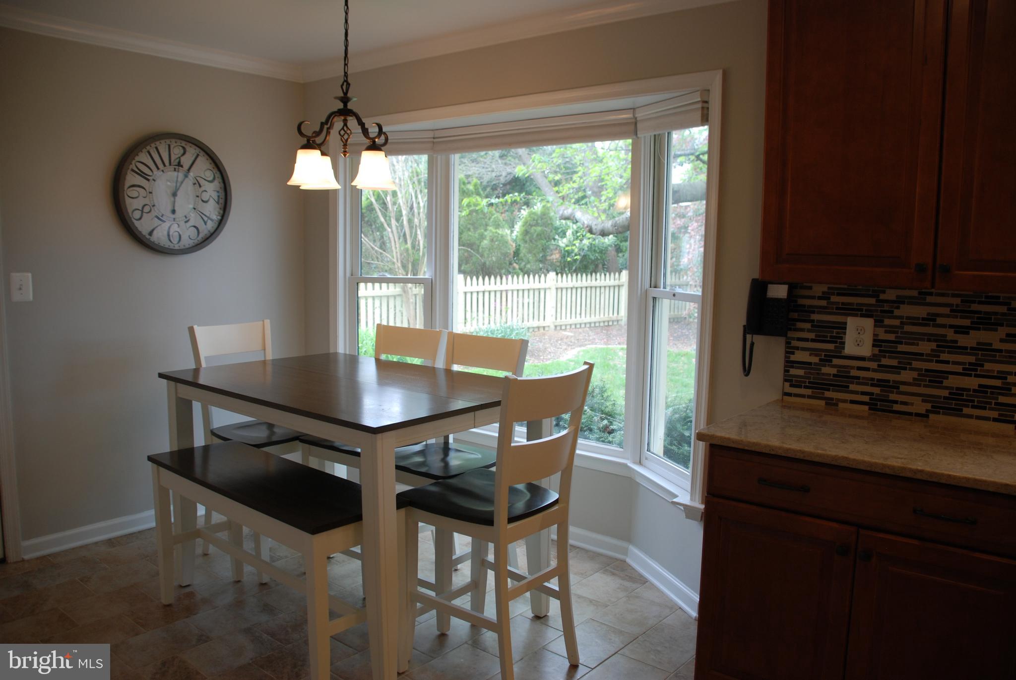 6108 Eagle Landing Road Burke, VA 22015 - Photo 13 of 52 Lovely Breakfast Room w/ Bay Window & tile floor.