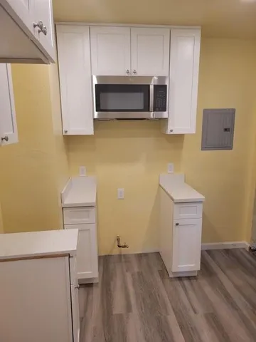 a room with storage and utility