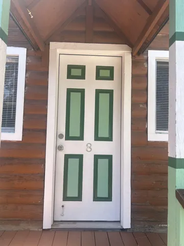 a view of front door of house