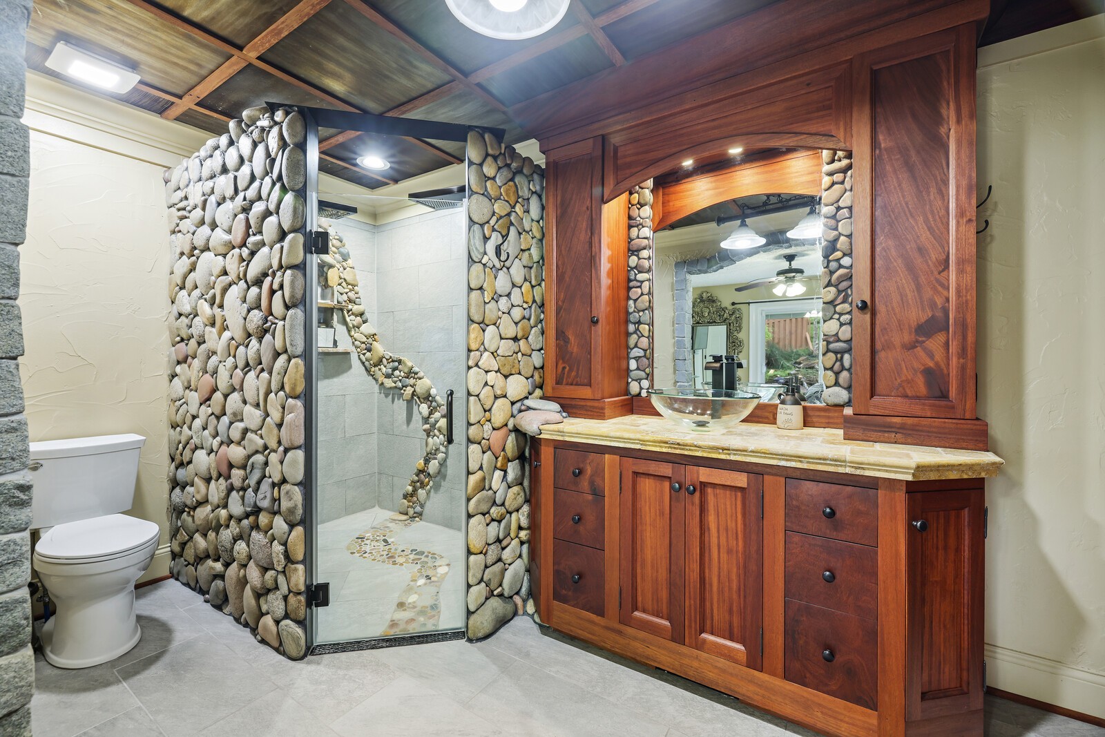 5700 Cane Ridge Road Antioch, TN 37013 - Photo 23 of 61 a bathroom with a granite countertop sink toilet and shower
