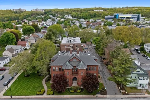 an aerial view of multiple house