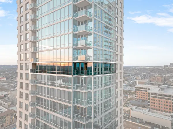 a view of a tall building