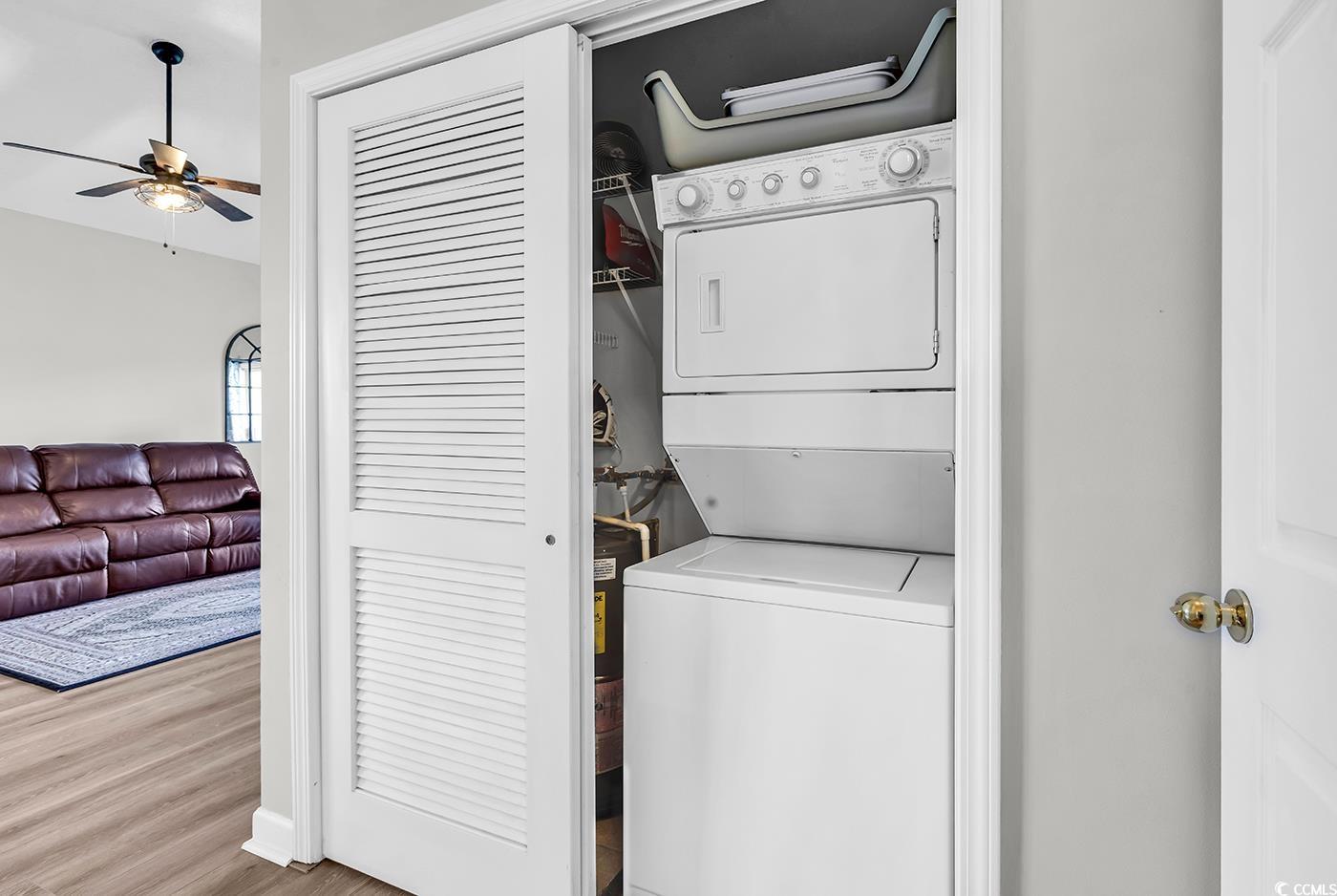 300 Kiskadee Loop, Unit K Conway, SC 29526 - Photo 11 of 40 Laundry area with stacked washer / drying machine,