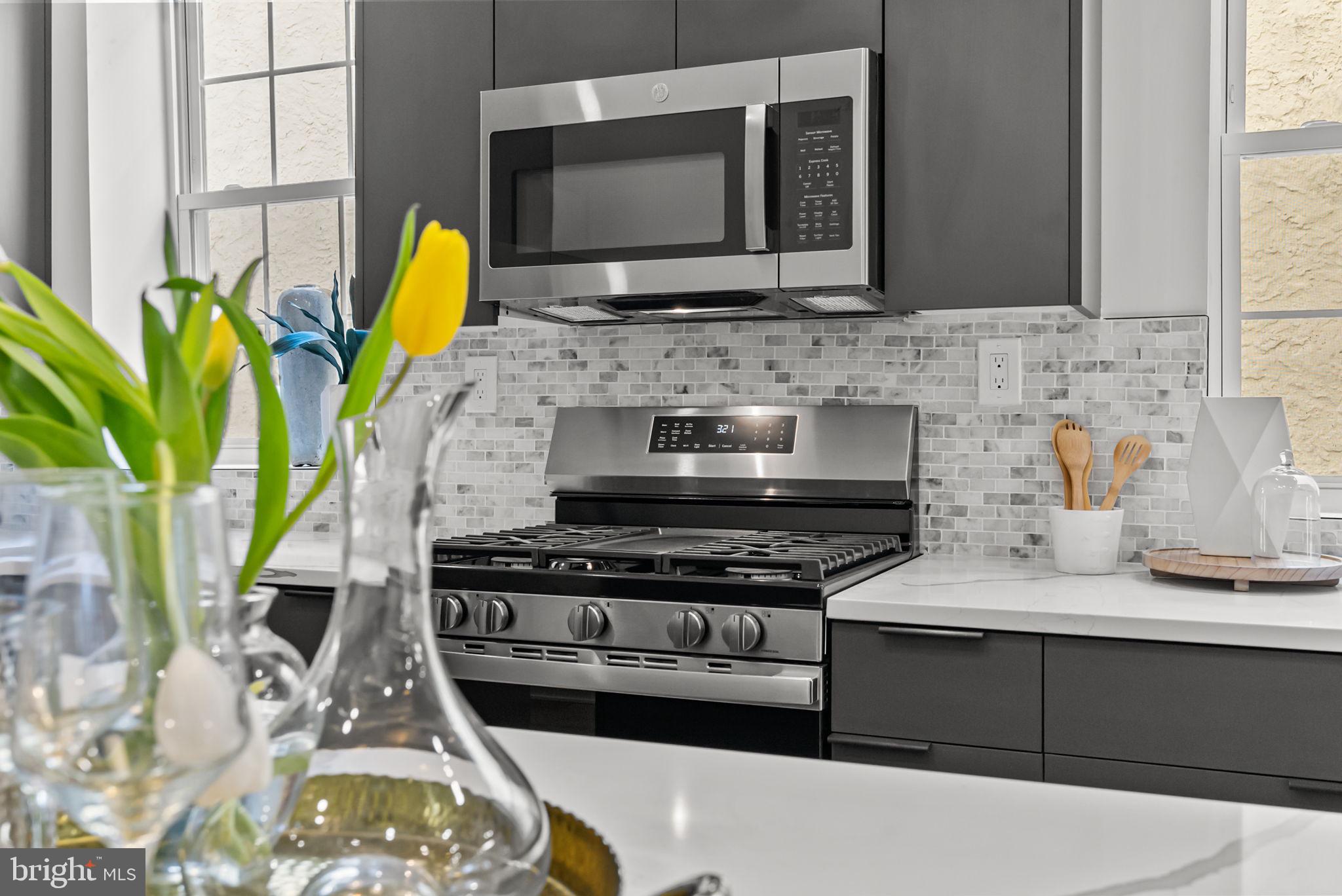 226 West Rittenhouse Street Philadelphia, PA 19144 - Photo 13 of 39 a kitchen with stainless steel appliances kitchen island granite countertop a stove a sink and a microwave