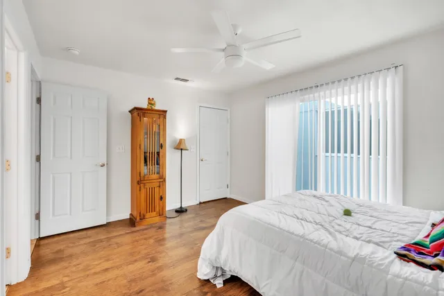 a view of a bathroom with a glass door