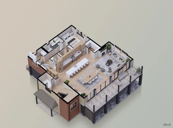 view of a bed in a white room