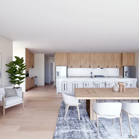 a view of kitchen with furniture and potted plant