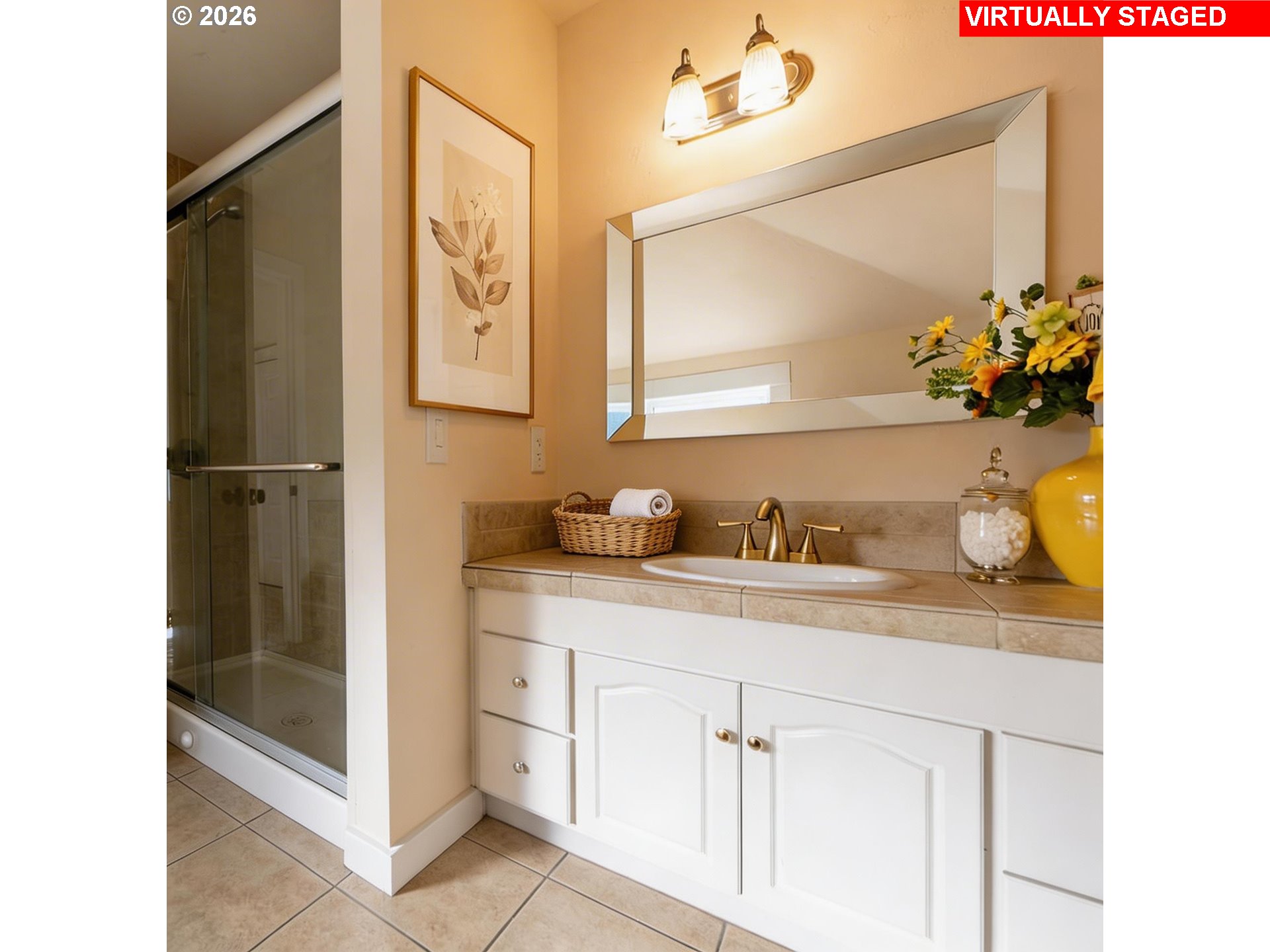 110 West 8th Street The Dalles, OR 97058 - Photo 28 of 43 a bathroom with a sink and a mirror