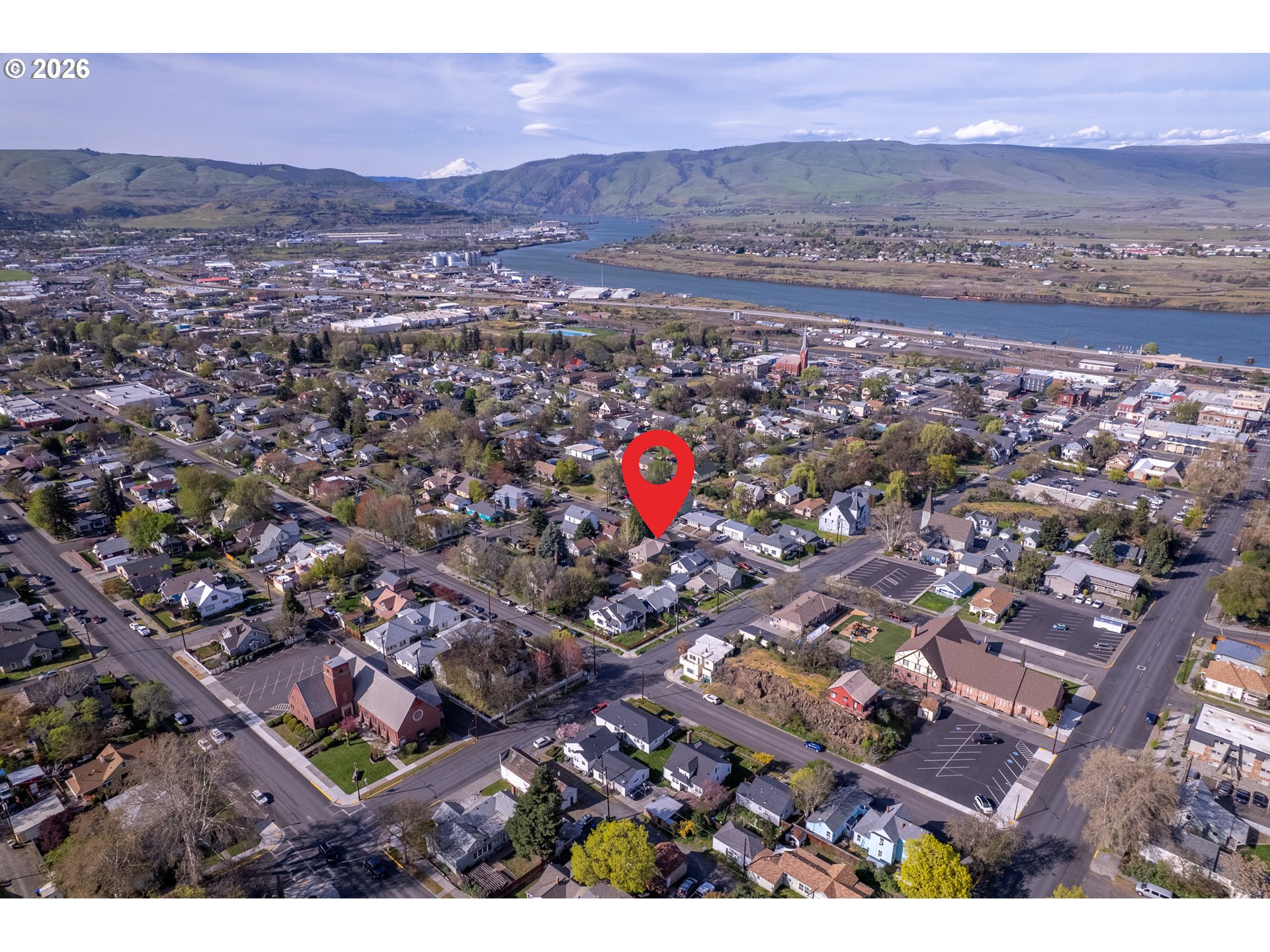 110 West 8th Street The Dalles, OR 97058 - Photo 39 of 43 an aerial view of residential house with outdoor space