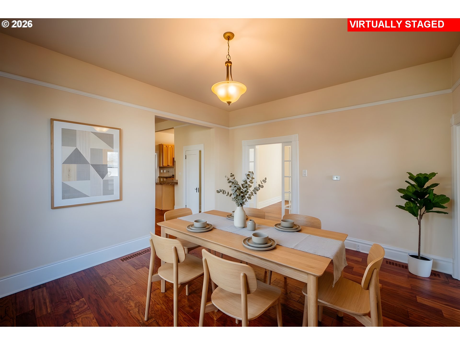 110 West 8th Street The Dalles, OR 97058 - Photo 6 of 43 a view of a dining room with furniture and wooden floor