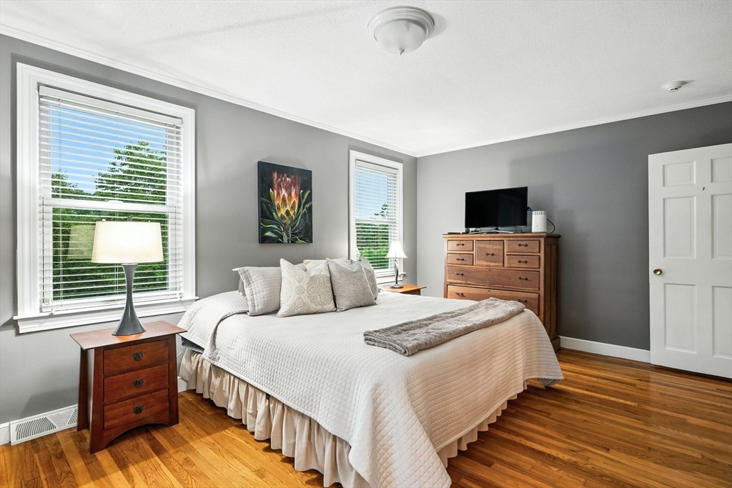 52 Wenham Road Topsfield, MA 01983 - Photo 20 of 42 a bedroom with a bed and a flat screen tv