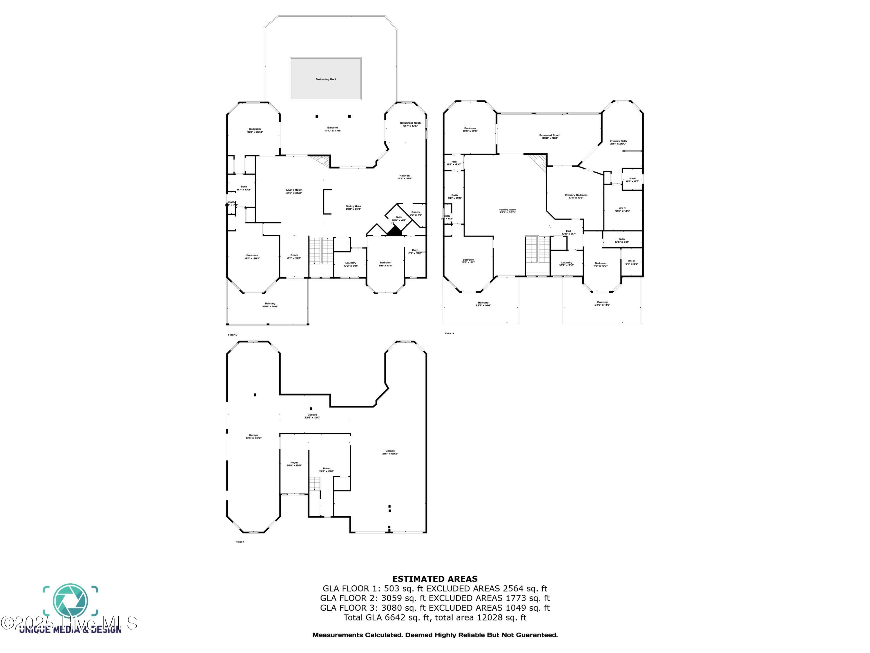 1511 New River Inlet Road North Topsail Beach, NC 28460 - Photo 85 of 85 Floor plan, 6,642 heated Sq. Ft.