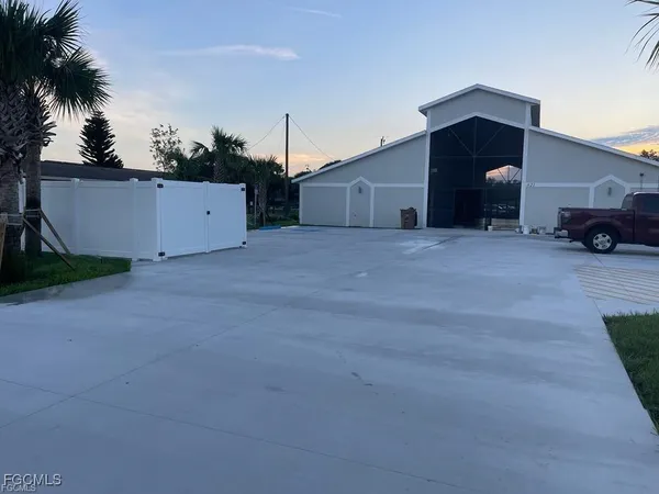 a big house with a yard