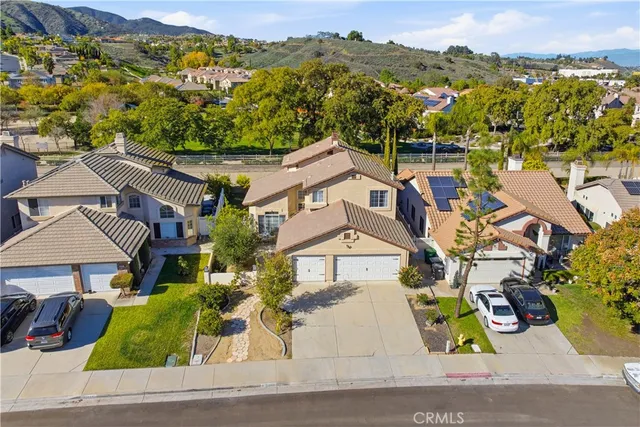 an aerial view of multiple houses