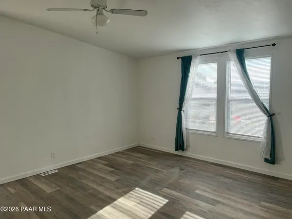 an empty room with a window