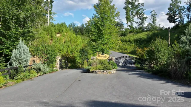 a view of a garden with an empty space