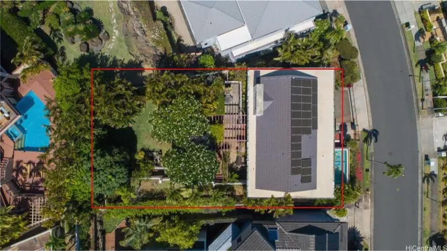 an aerial view of multiple house