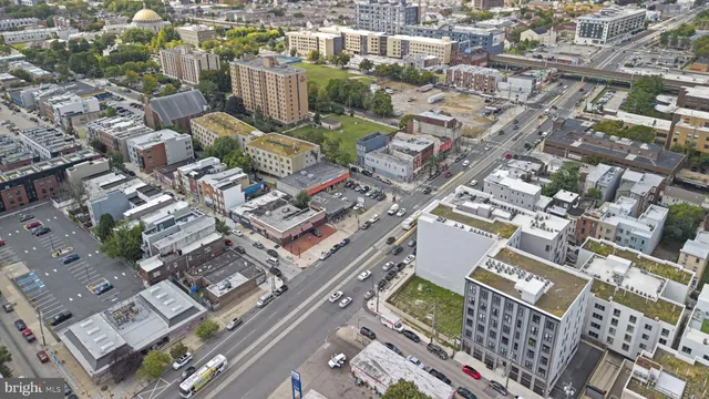 an aerial view of a city