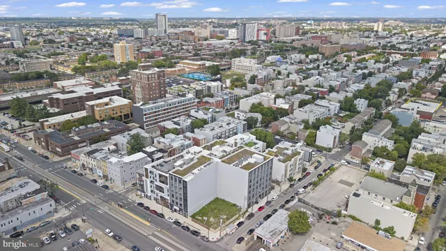 an aerial view of a city