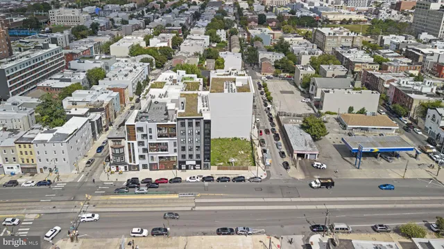 an aerial view of a city